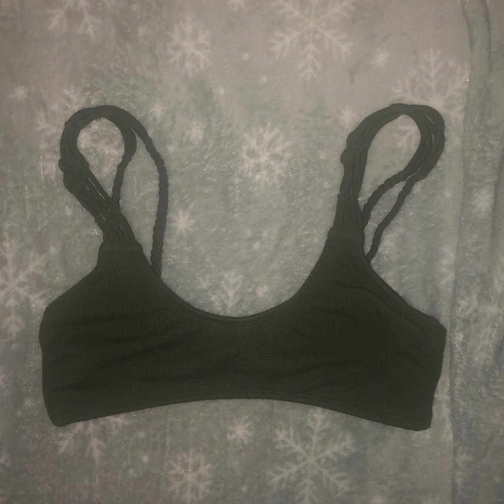 army green bikini top